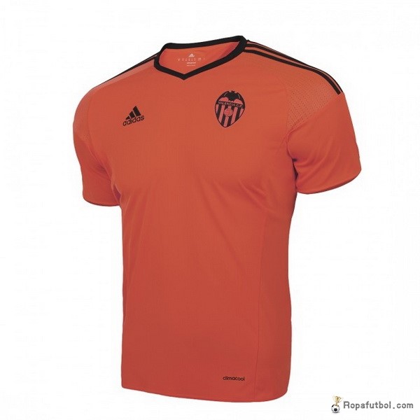Camiseta Valencia Replica Tercera Ropa 2016/17 Naranja